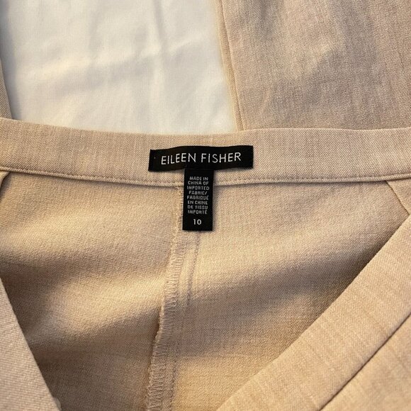 Eileen Fisher Women's Tan Bi-Stretch Tencil Straight Leg Dress Pants‎ Size 10 - Picture 6 of 12